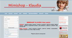 Desktop Screenshot of klaudia.mimishop.cz