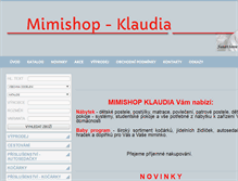 Tablet Screenshot of klaudia.mimishop.cz
