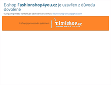 Tablet Screenshot of fashionshop4you.mimishop.cz