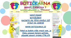 Desktop Screenshot of botickarna.mimishop.cz