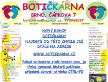 Tablet Screenshot of botickarna.mimishop.cz