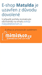 Mobile Screenshot of matysek.mimishop.cz
