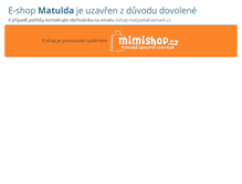 Tablet Screenshot of matysek.mimishop.cz